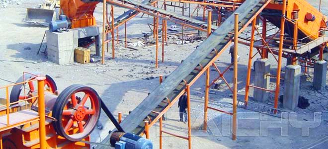 洪都拉斯石料生產(chǎn)線現(xiàn)場